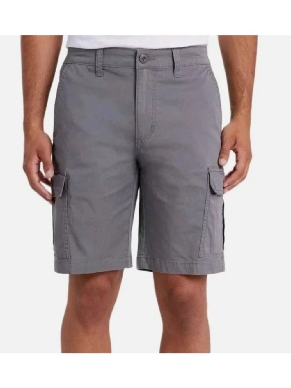 Unionbay Men's 36 Gray Cargo Shorts Cotton Blend d1847